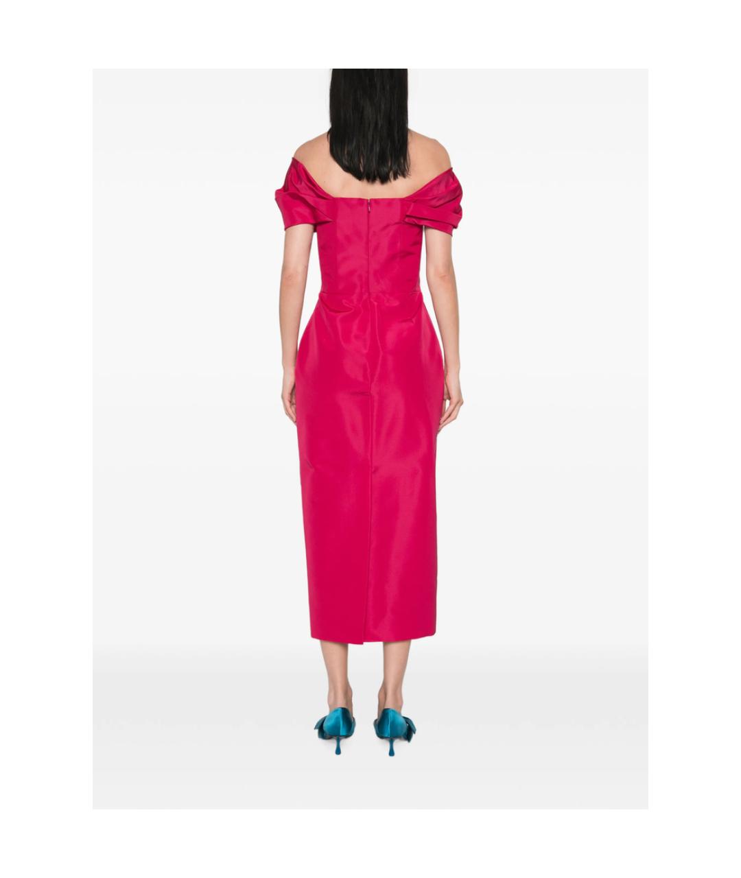 CAROLINA HERRERA Розовое полиэстеровое коктейльное платье, фото 2
