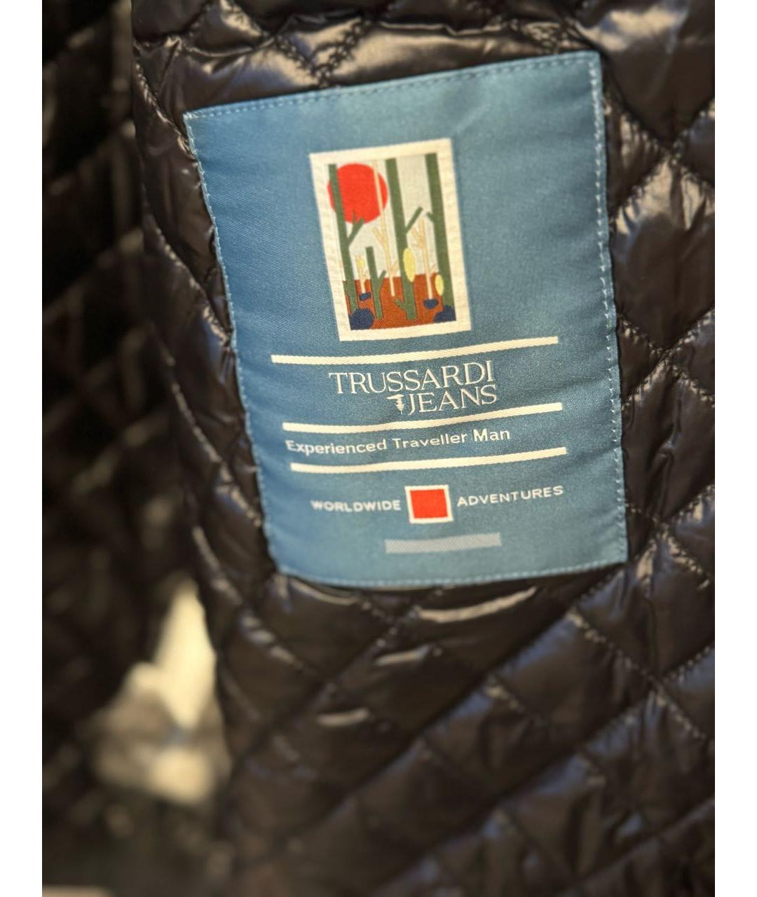 TRUSSARDI JEANS Темно-синяя синтетическая парка, фото 5