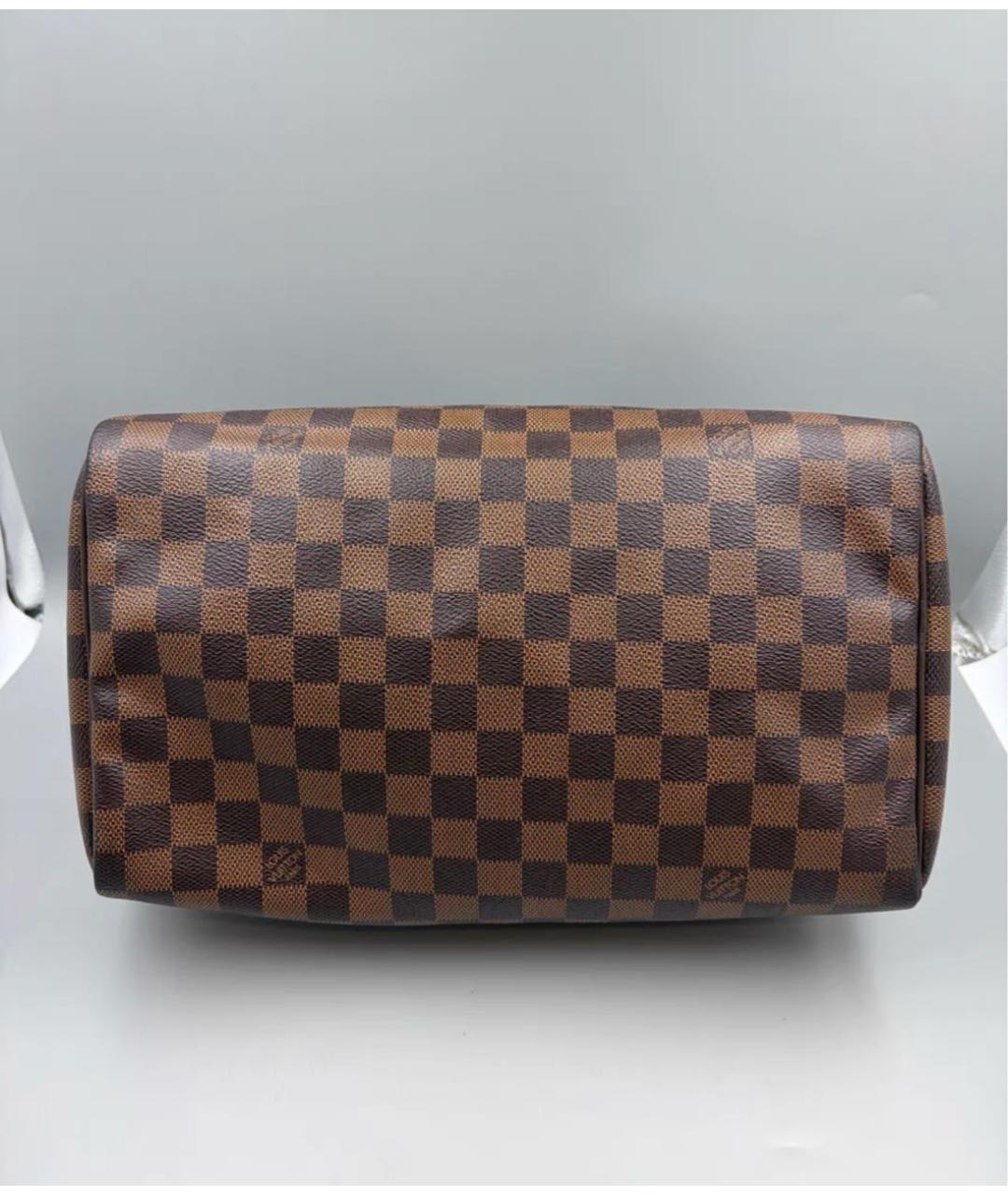 LOUIS VUITTON Коричневая сумка с короткими ручками из канвы, фото 6