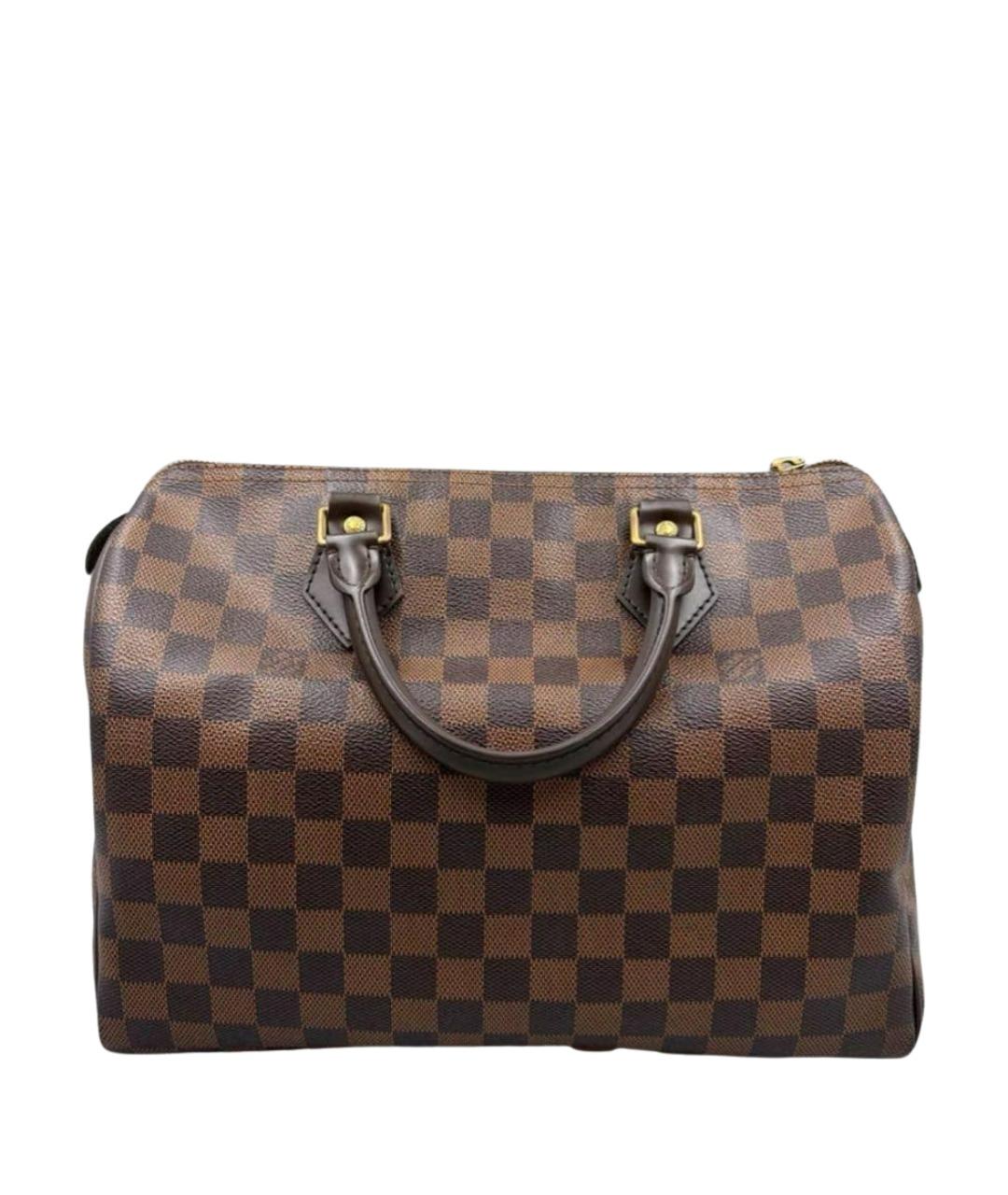 LOUIS VUITTON Коричневая сумка с короткими ручками из канвы, фото 1