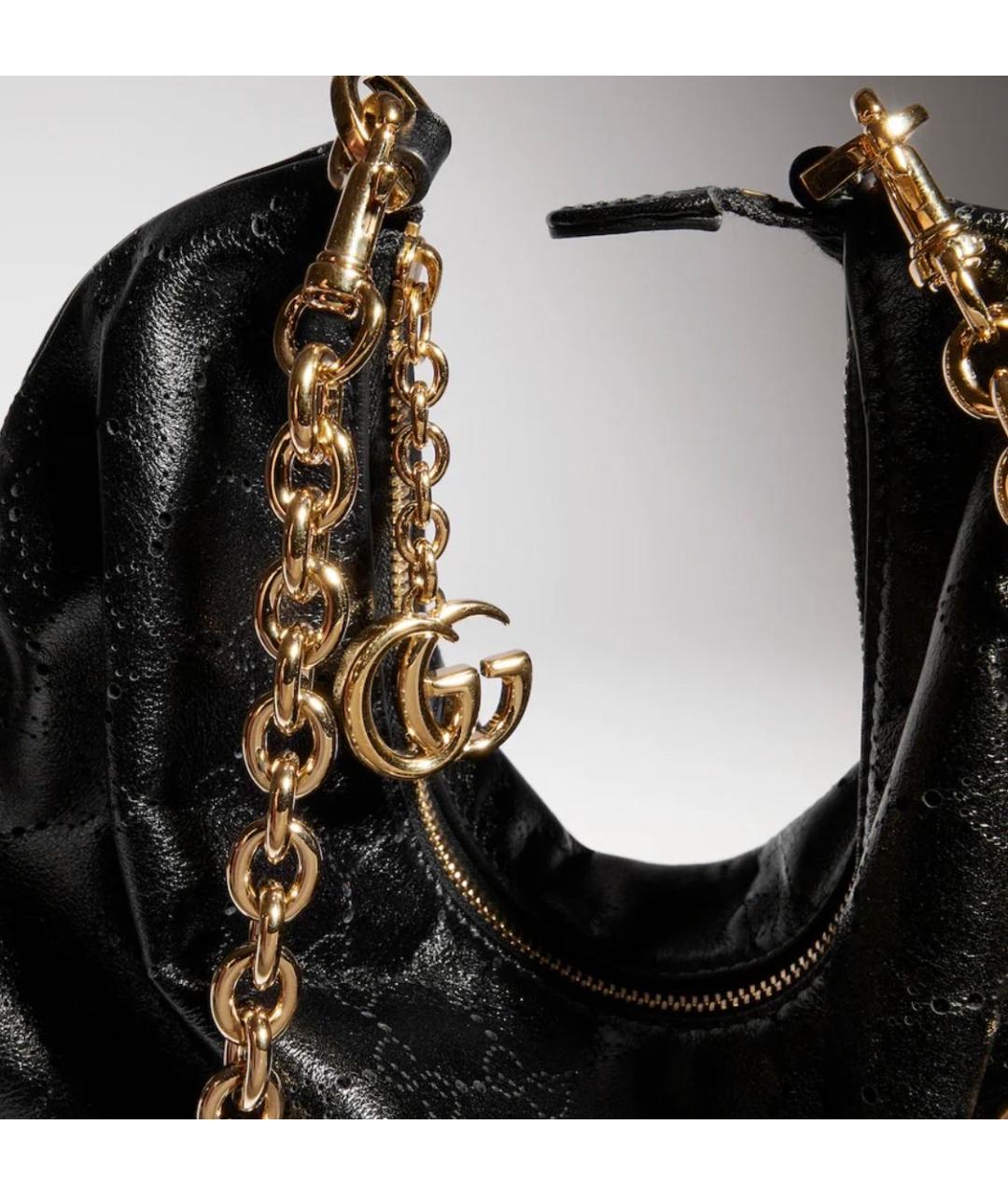 GUCCI Черная кожаная сумка через плечо, фото 6