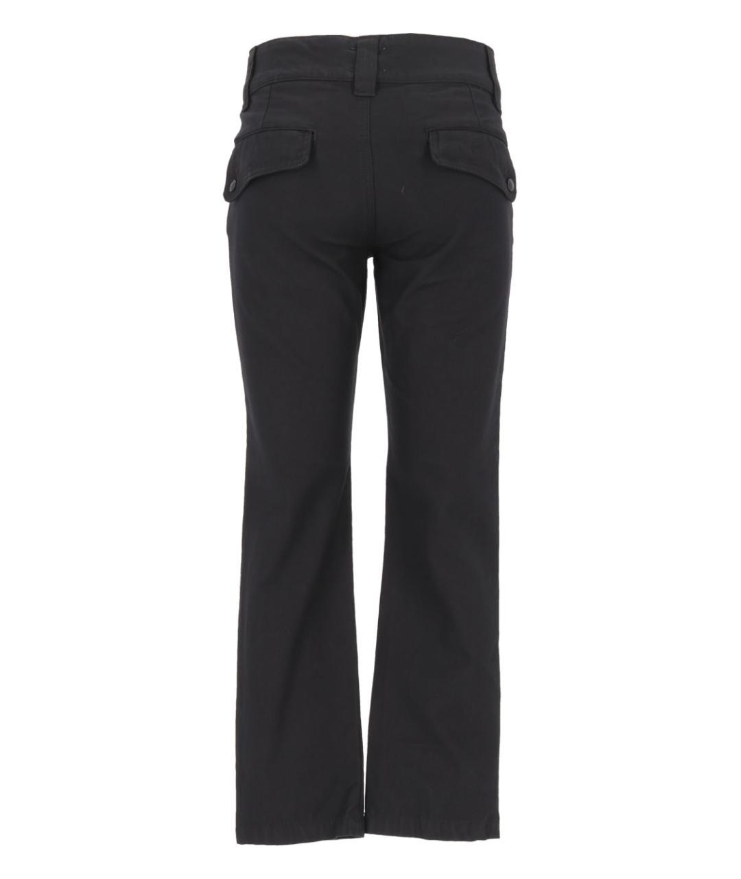 ISABEL MARANT Черные хлопко-эластановые прямые брюки, фото 2