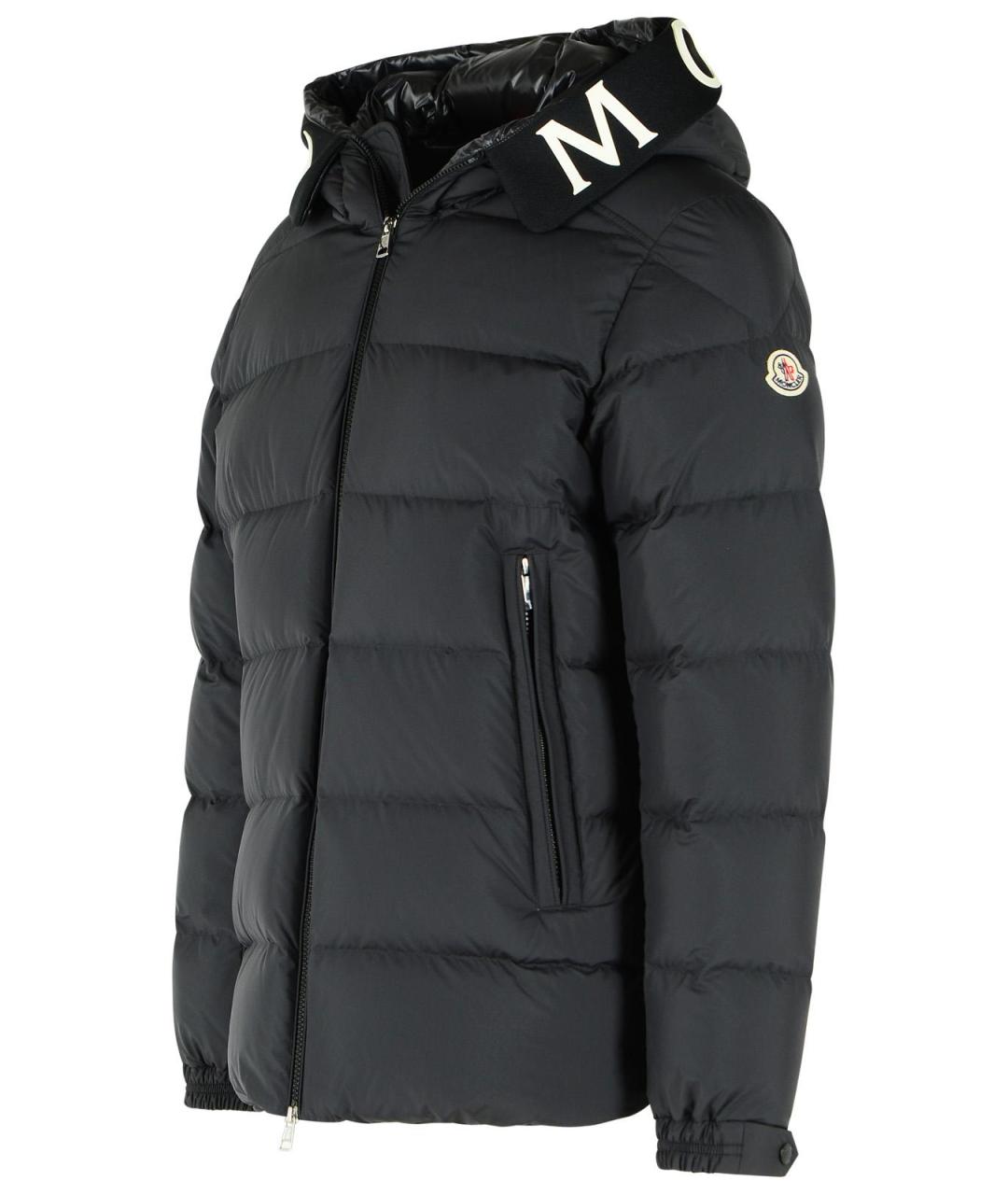 MONCLER Черный полиэстеровый пуховик, фото 2