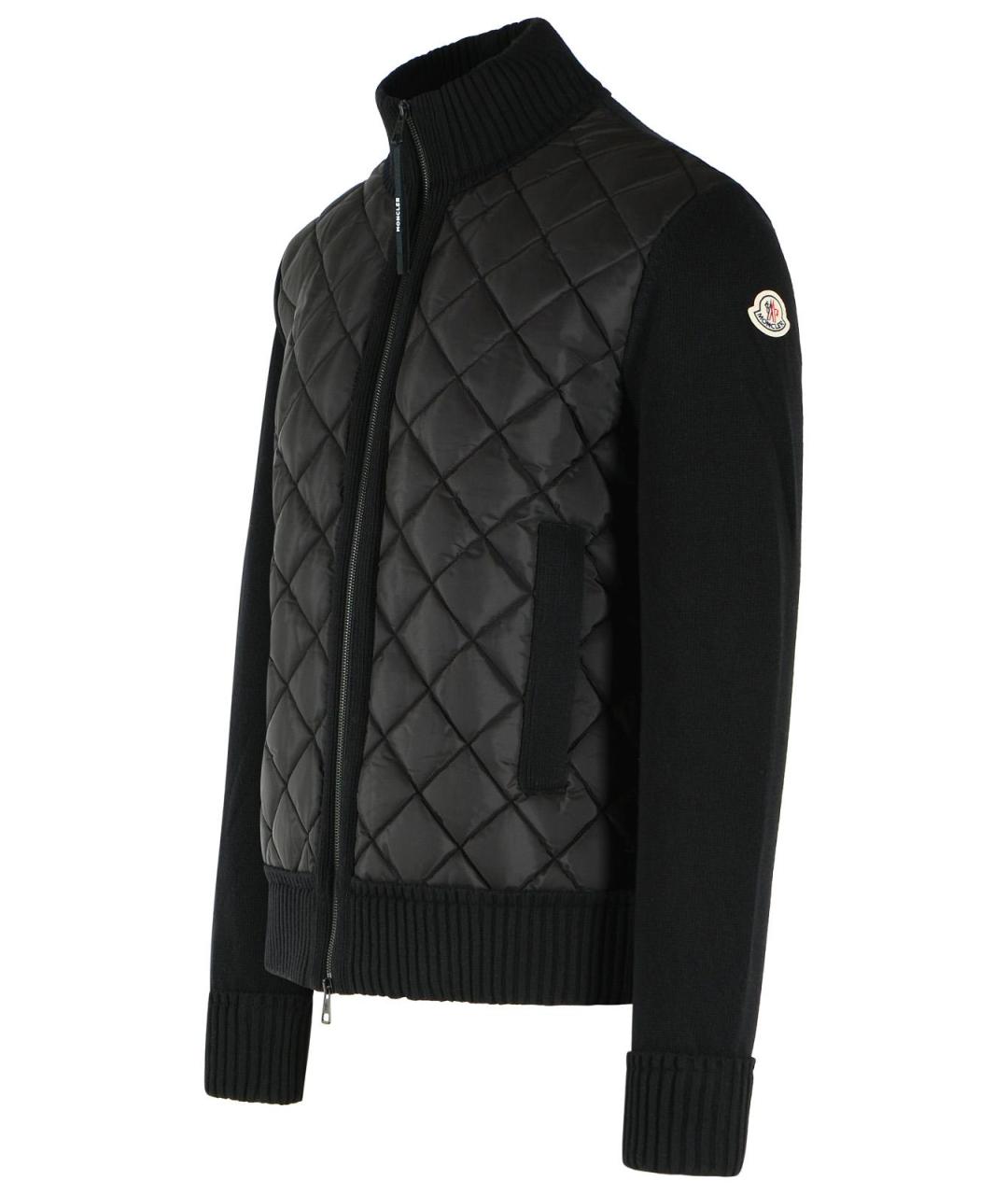 MONCLER Черная шерстяная куртка, фото 2
