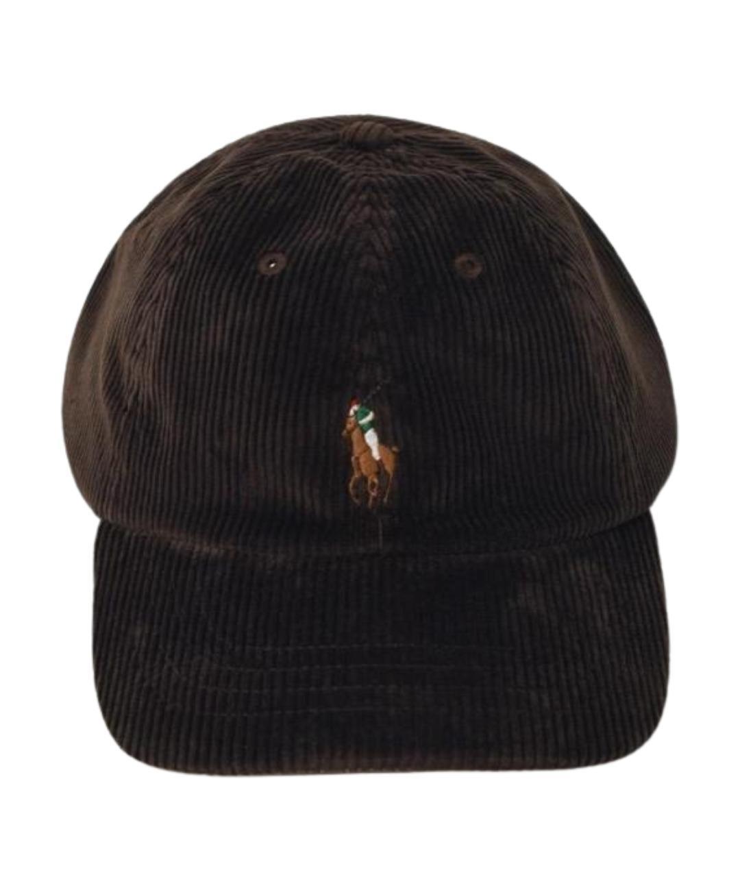POLO RALPH LAUREN Коричневая хлопковая кепка/бейсболка, фото 1