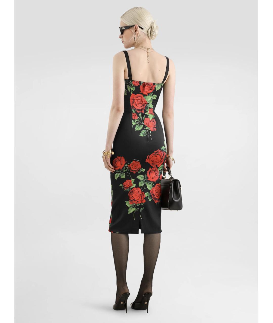 DOLCE&GABBANA Черное шелковое вечернее платье, фото 5