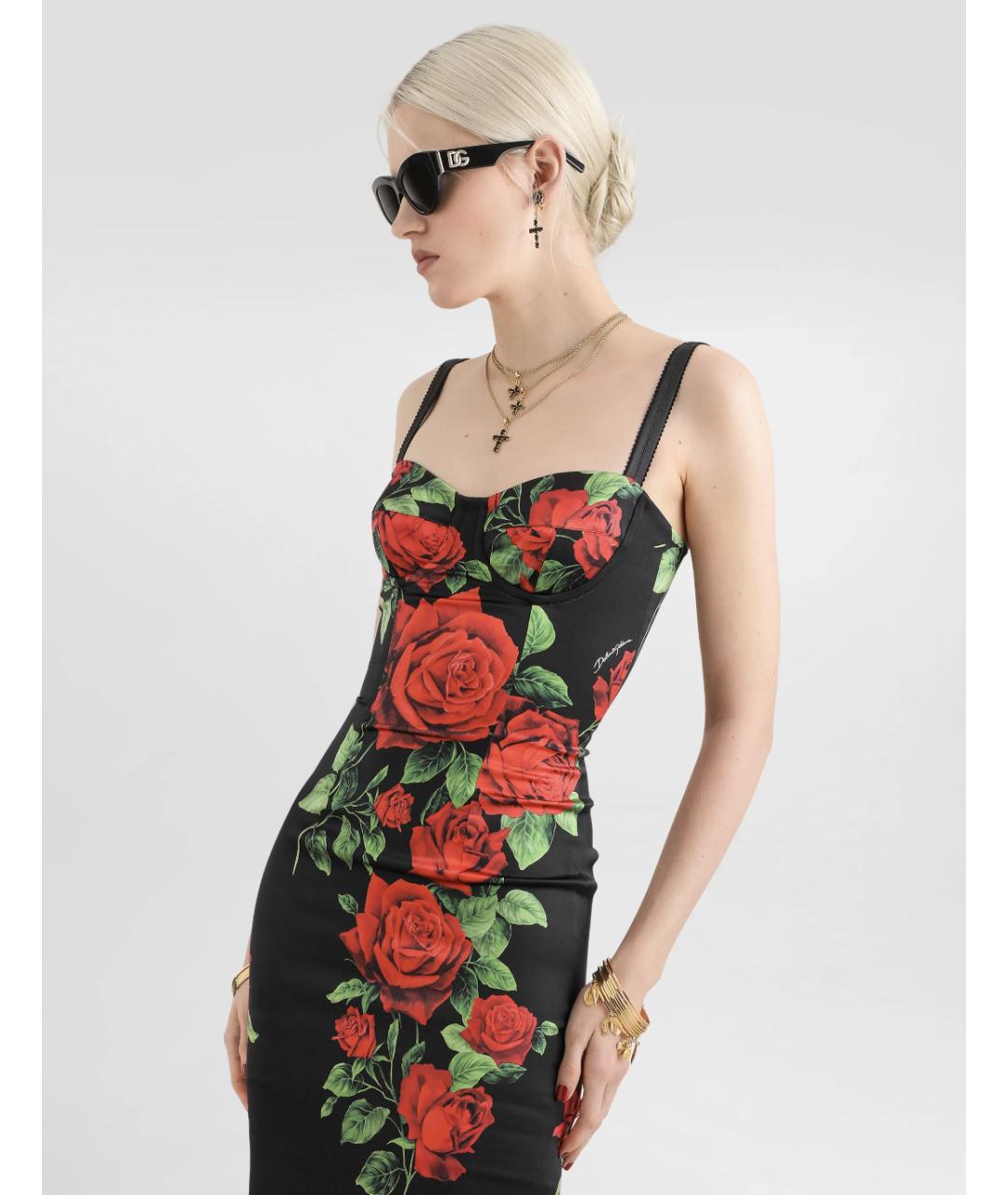 DOLCE&GABBANA Черное шелковое вечернее платье, фото 6