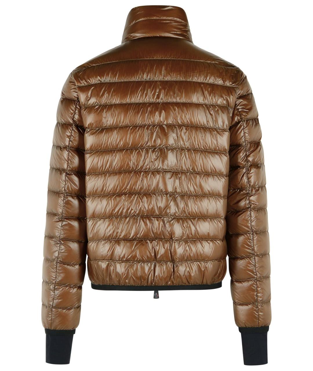 MONCLER GRENOBLE Коричневый полиамидовый пуховик, фото 3