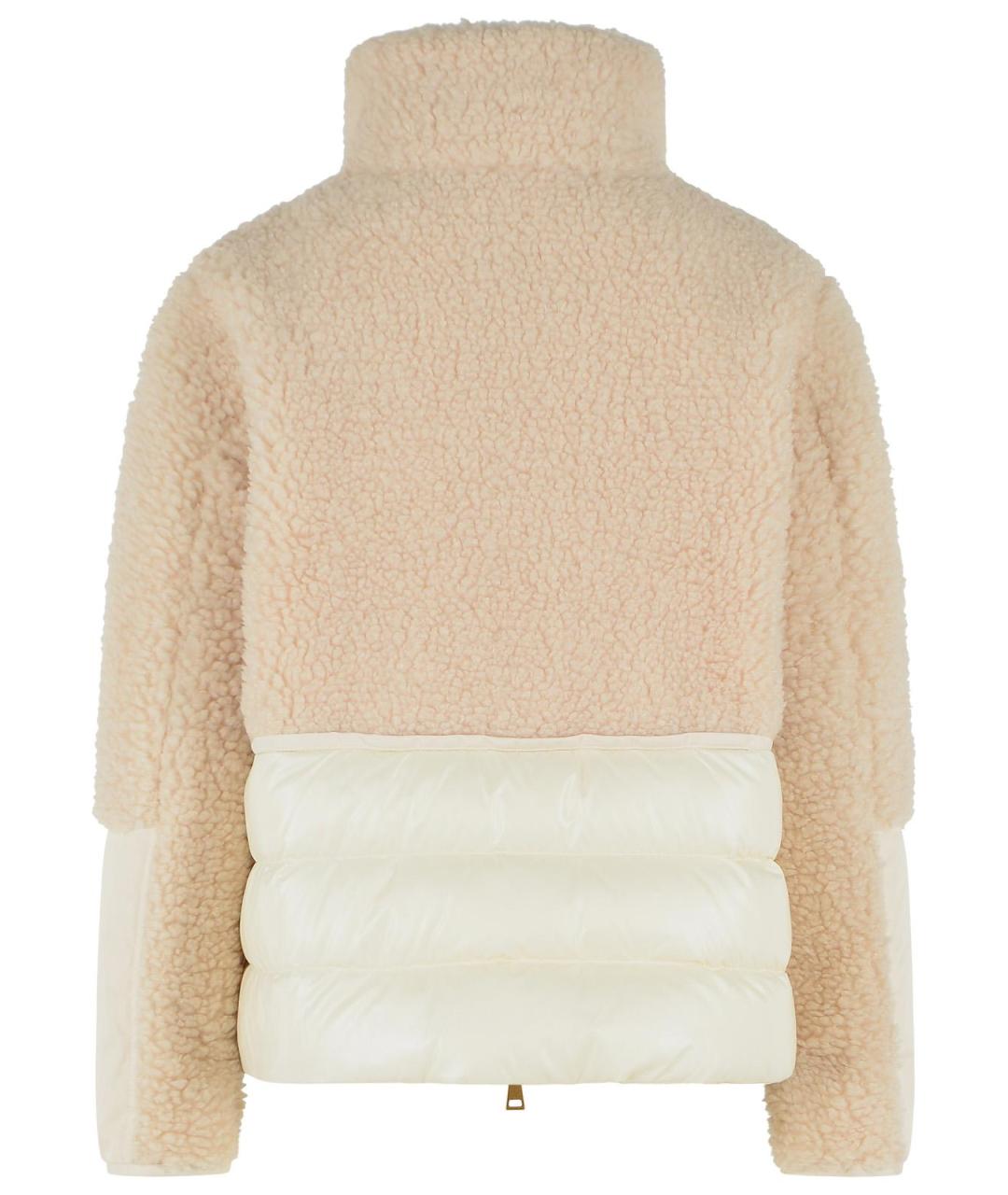 MONCLER Бежевая полиэстеровая куртка, фото 3