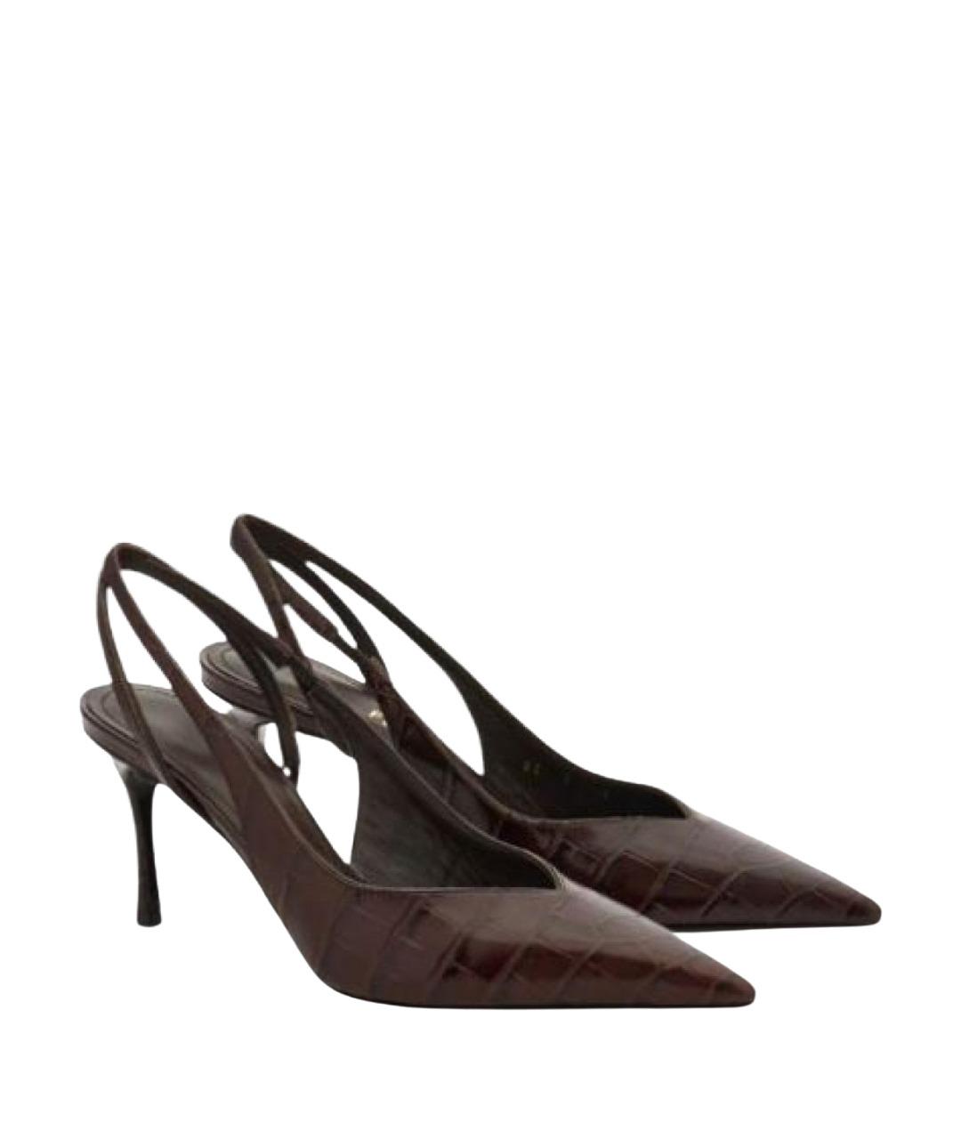 FERRAGAMO Коричневые кожаные туфли, фото 2