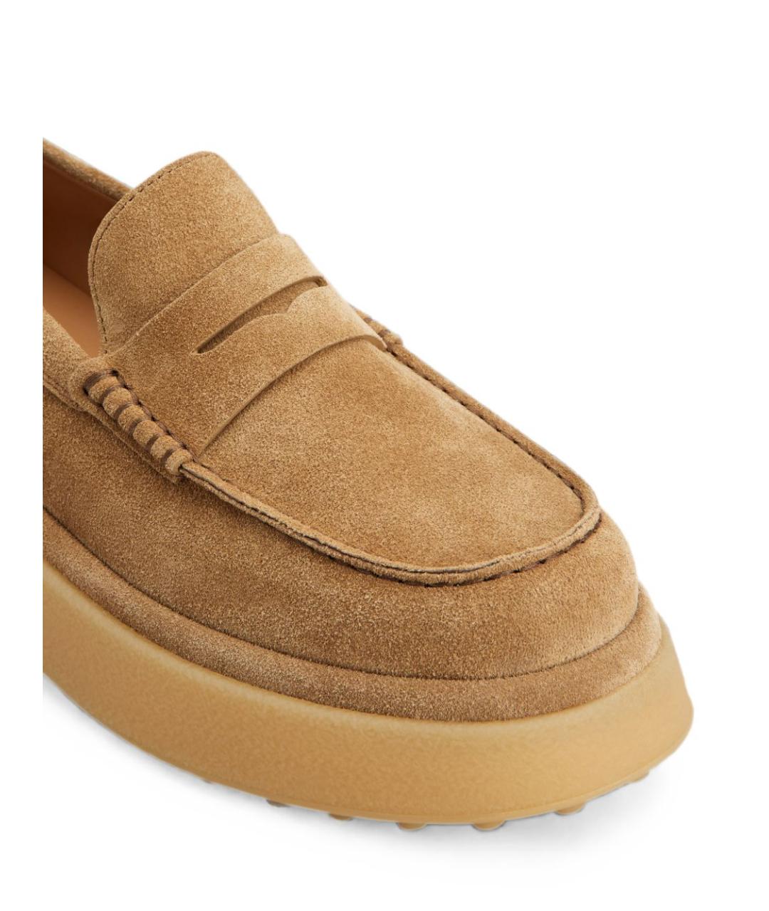 TOD'S Бежевые замшевые лоферы, фото 3