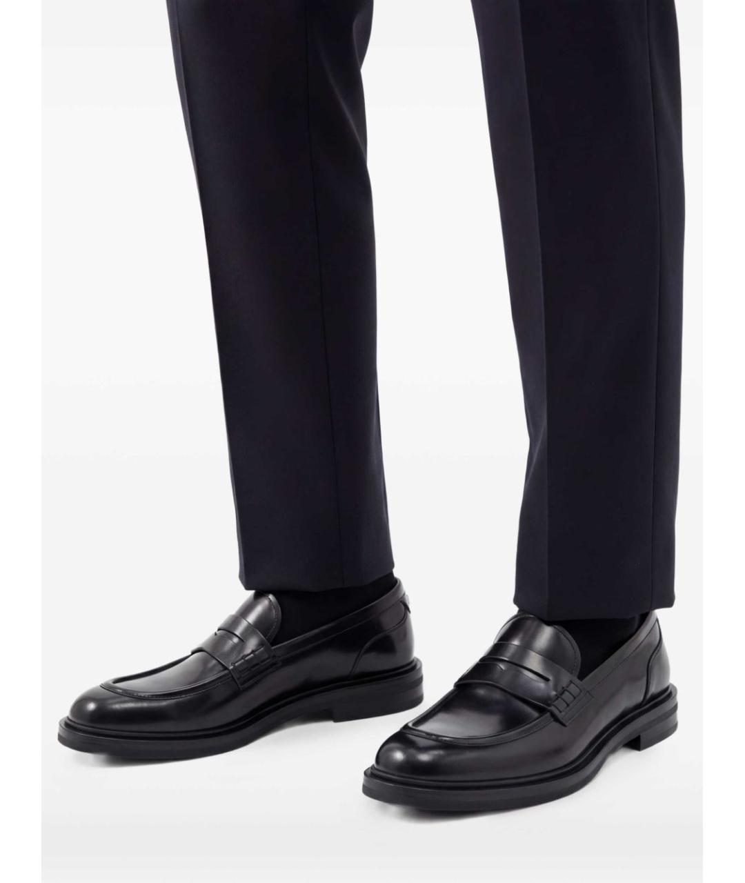 DOLCE&GABBANA Черные кожаные лоферы, фото 5