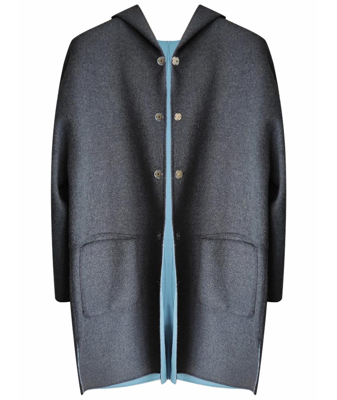 WEEKEND MAX MARA Серое шерстяное пальто, фото 1