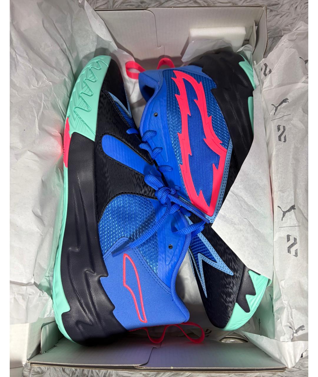PUMA Синие текстильные низкие кроссовки / кеды, фото 5