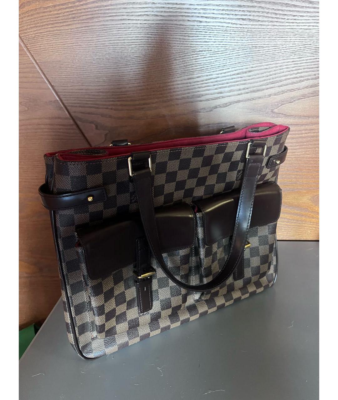 LOUIS VUITTON Коричневая сумка тоут из канвы, фото 2
