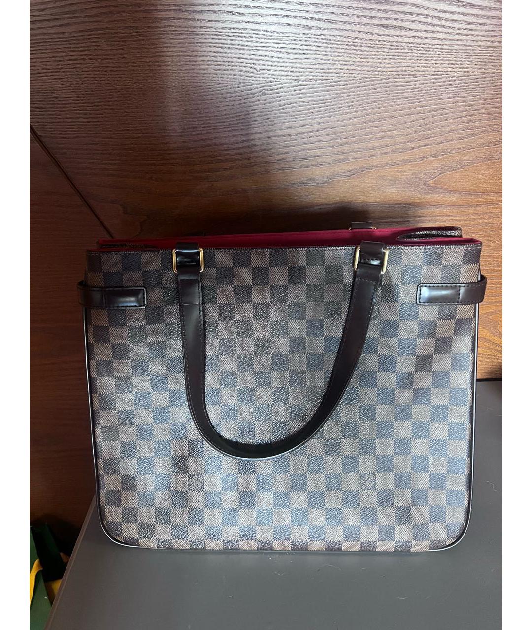 LOUIS VUITTON Коричневая сумка тоут из канвы, фото 3