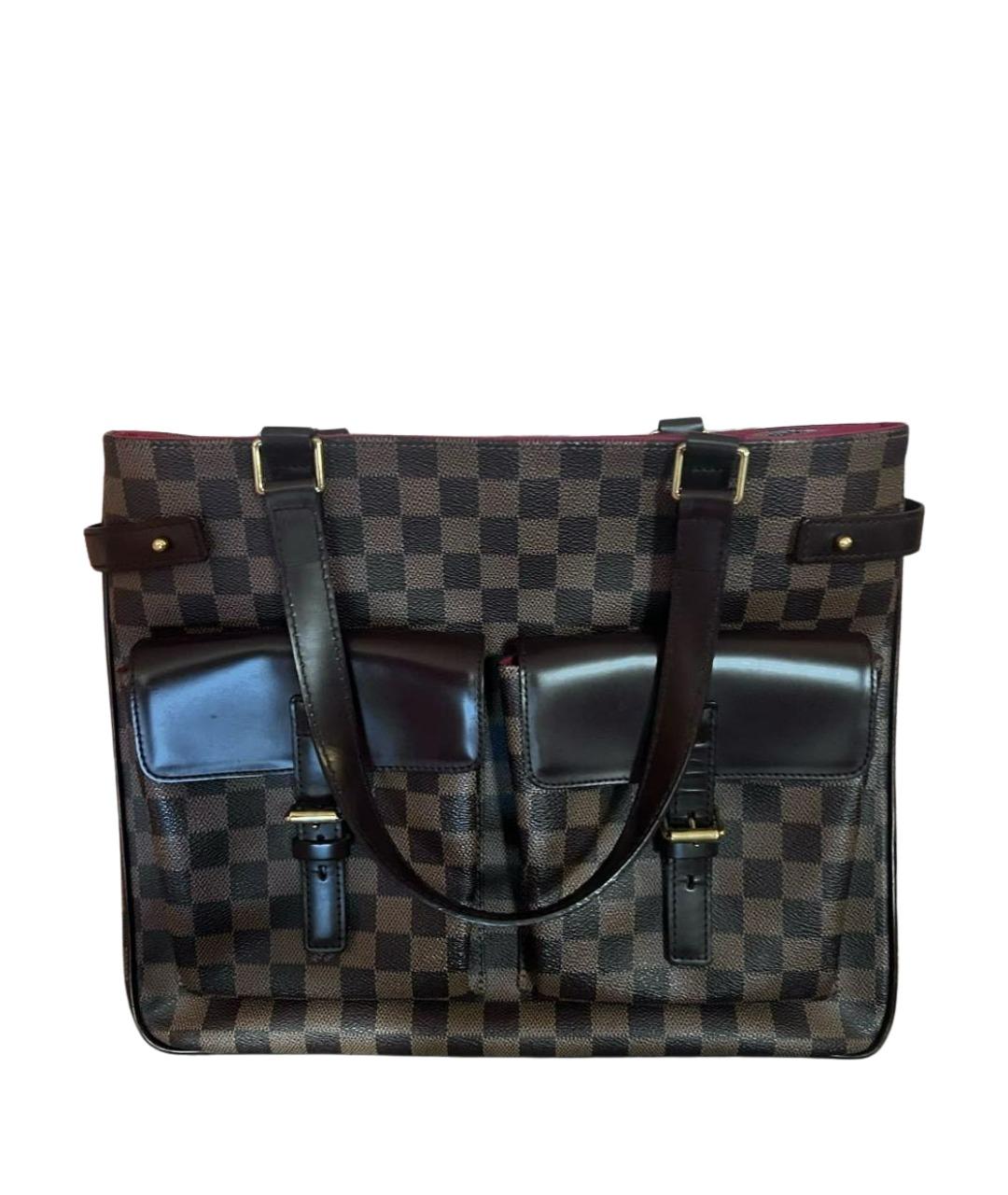 LOUIS VUITTON Коричневая сумка тоут из канвы, фото 1