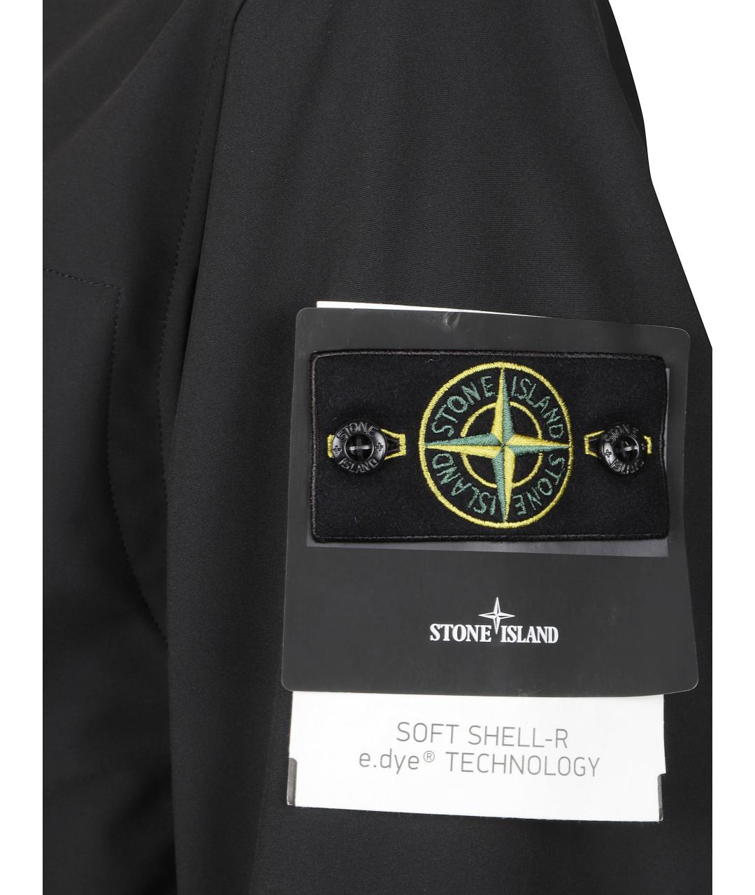 STONE ISLAND Черная полиэстеровая куртка, фото 2