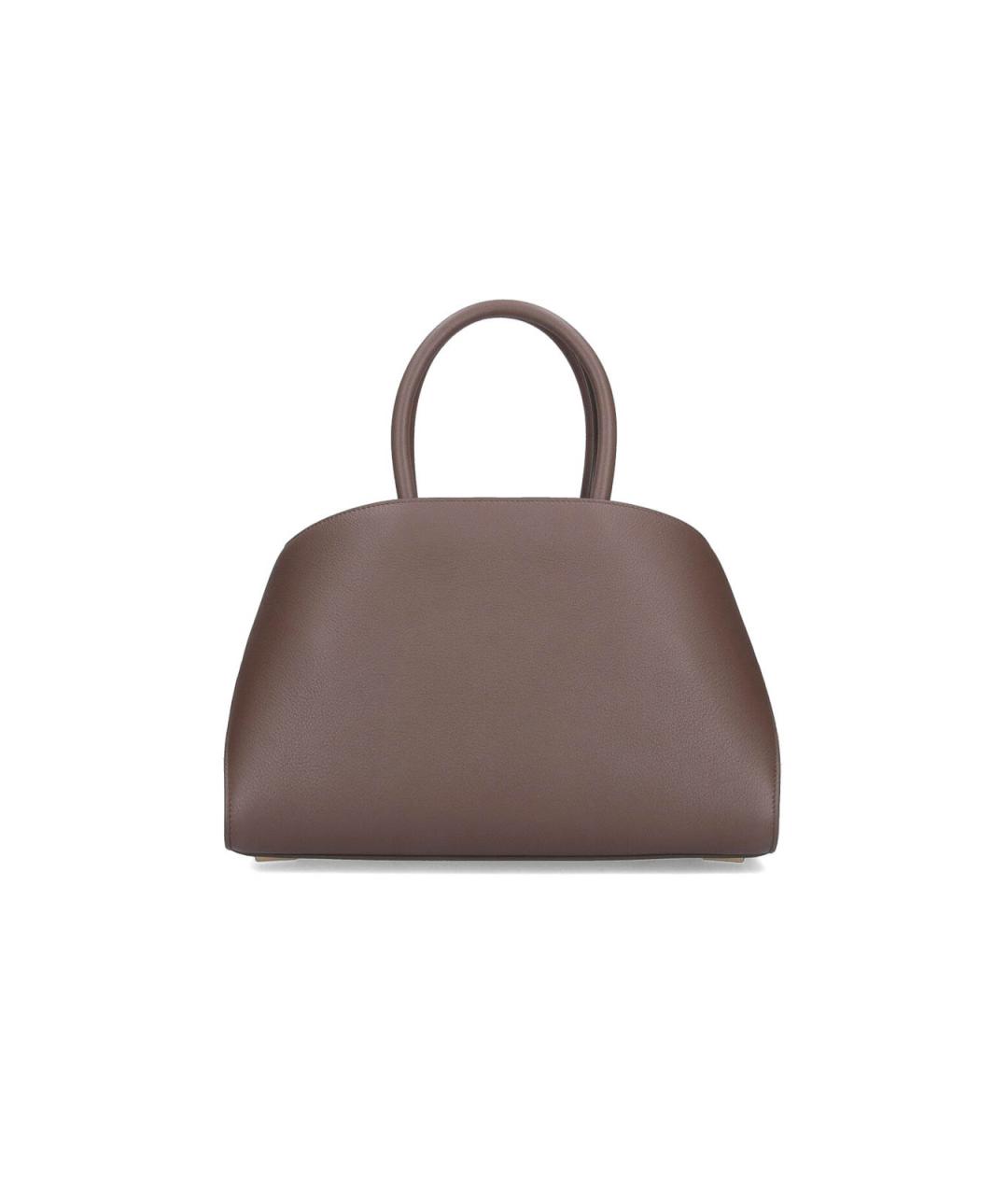 FERRAGAMO Коричневая кожаная сумка с короткими ручками, фото 3