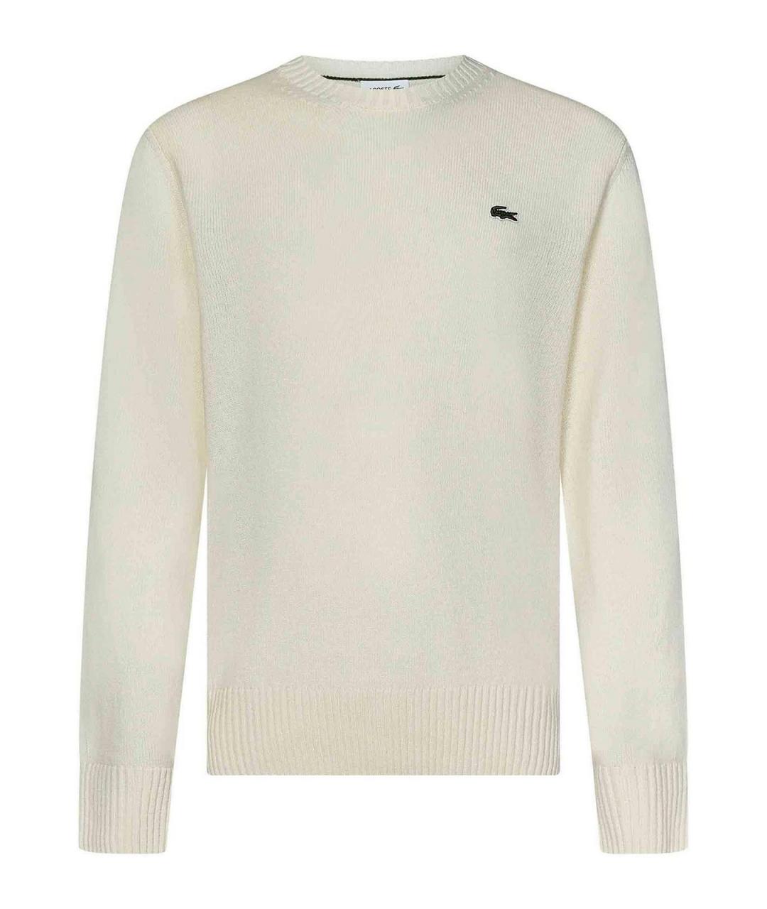 LACOSTE Белый шерстяной джемпер / свитер, фото 1