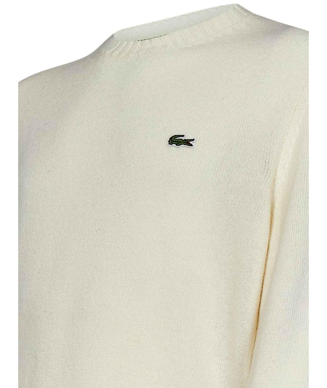 LACOSTE Белый шерстяной джемпер / свитер, фото 3