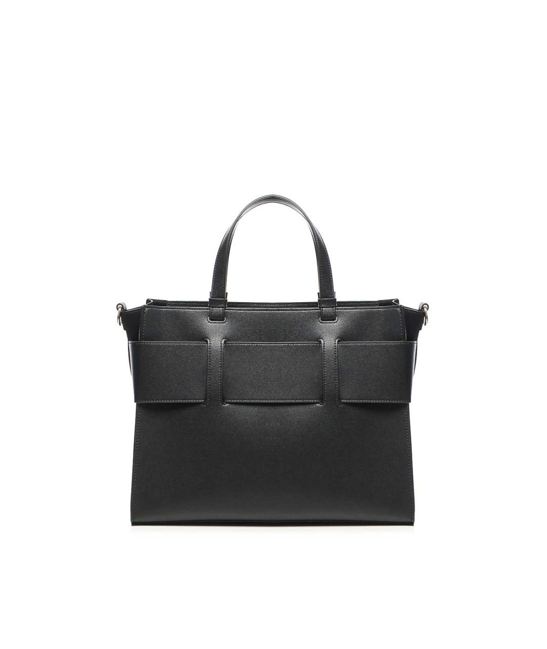 ARMANI EXCHANGE Черная сумка с короткими ручками из искусственной кожи, фото 3