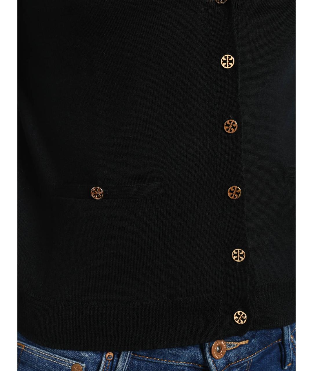 TORY BURCH Черный шерстяной кардиган, фото 5