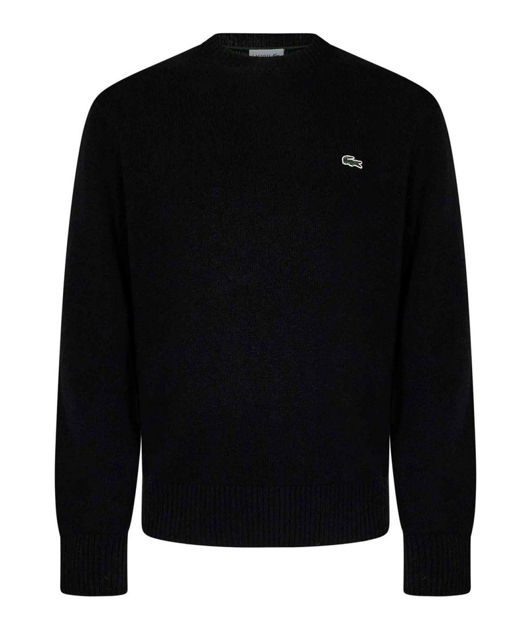 LACOSTE Черный шерстяной джемпер / свитер, фото 1