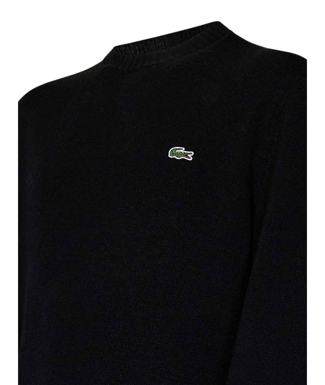LACOSTE Черный шерстяной джемпер / свитер, фото 3