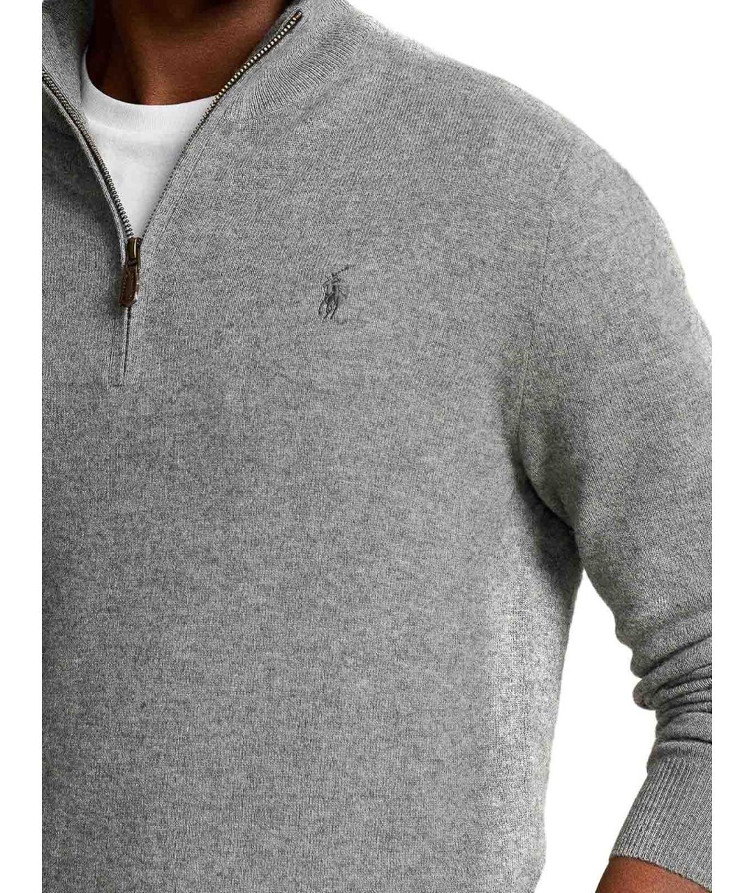 POLO RALPH LAUREN Серый шерстяной джемпер / свитер, фото 4