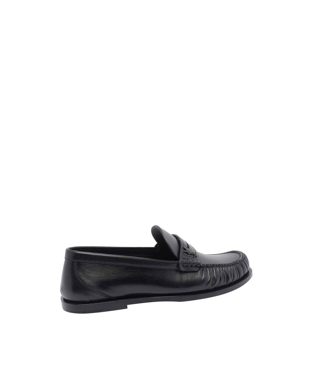 SAINT LAURENT Черные кожаные лоферы, фото 3