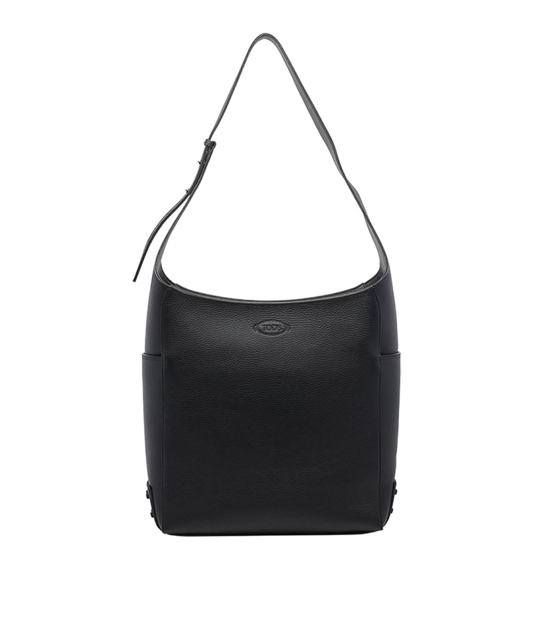 TOD'S Черная кожаная сумка на плечо, фото 1