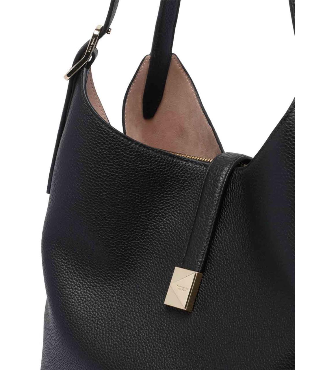 KATE SPADE Черная кожаная сумка с короткими ручками, фото 4