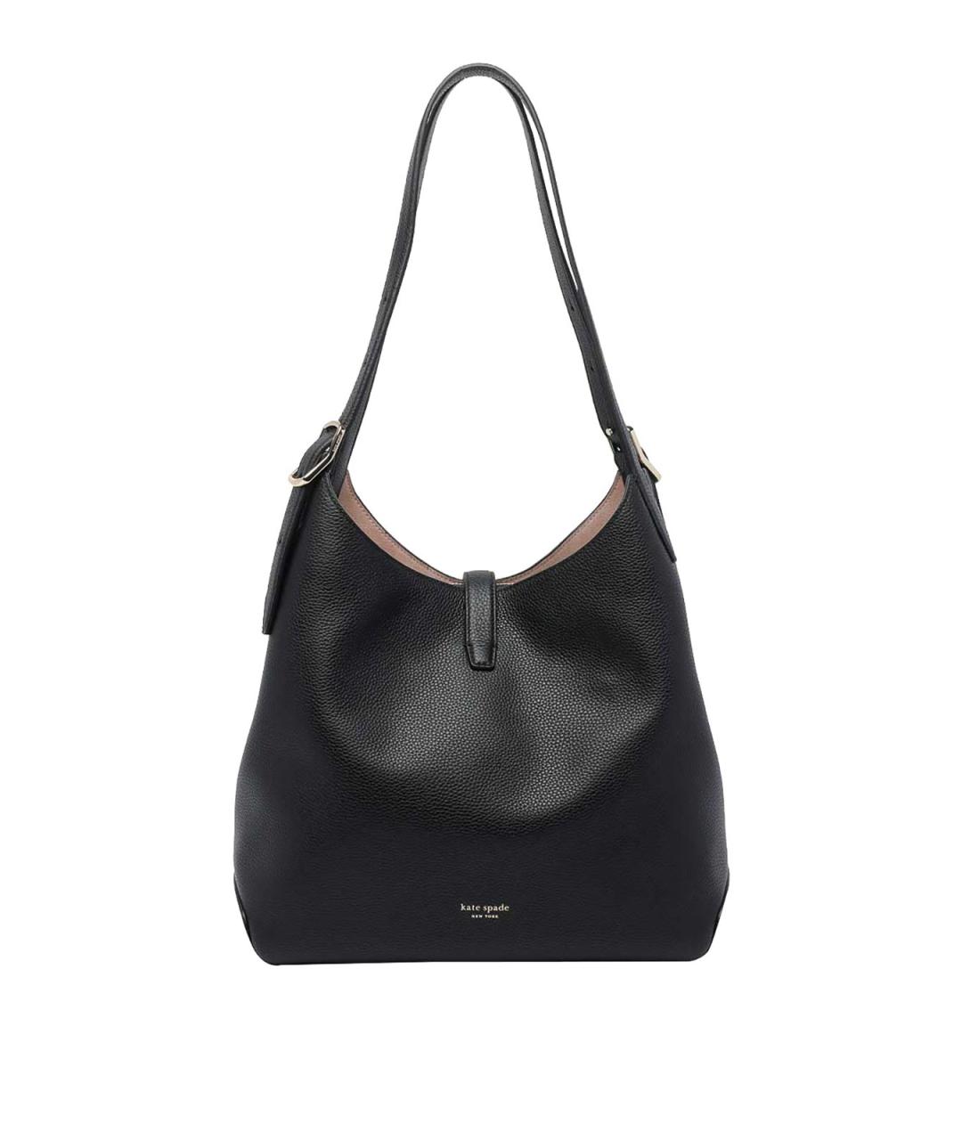 KATE SPADE Черная кожаная сумка с короткими ручками, фото 3