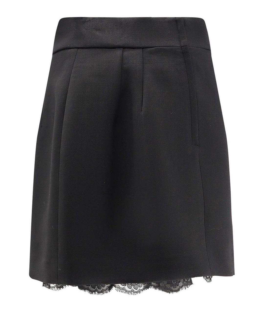 DOLCE&GABBANA Черная шерстяная юбка мини, фото 2