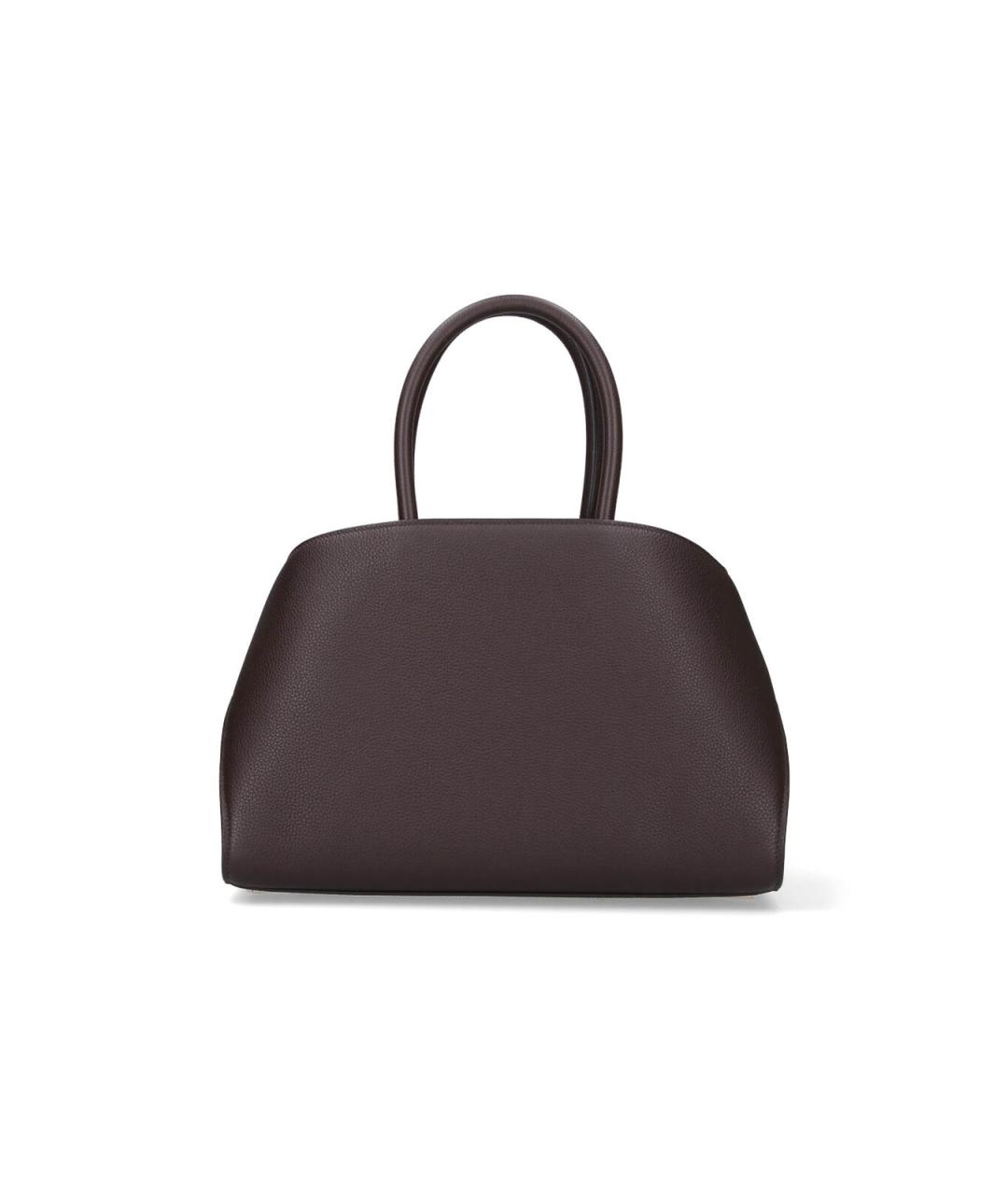 FERRAGAMO Коричневая кожаная сумка с короткими ручками, фото 3
