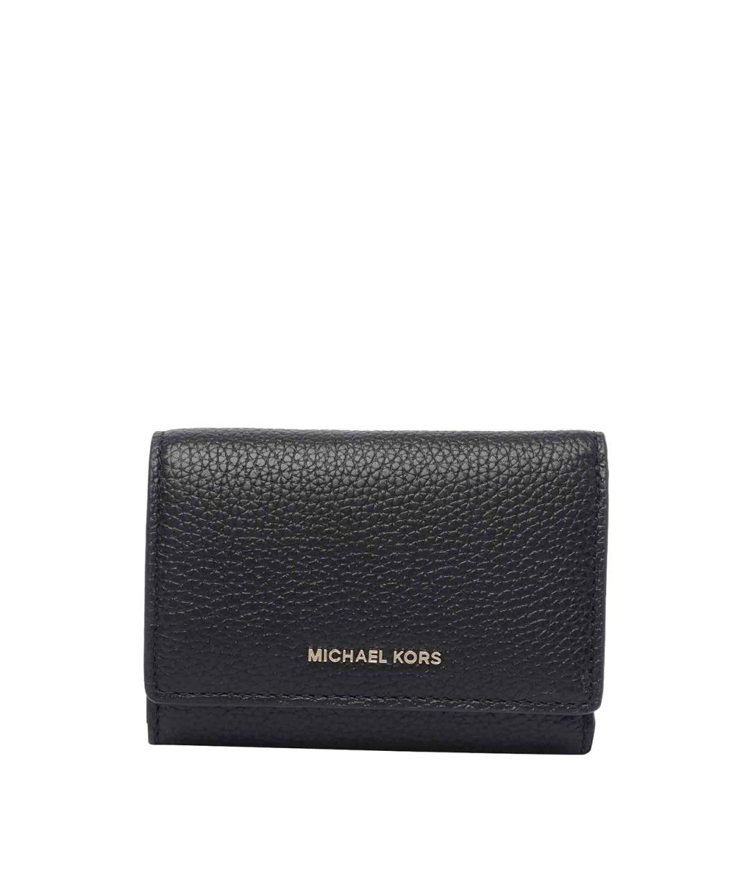 MICHAEL MICHAEL KORS Черный кожаный кошелек, фото 1
