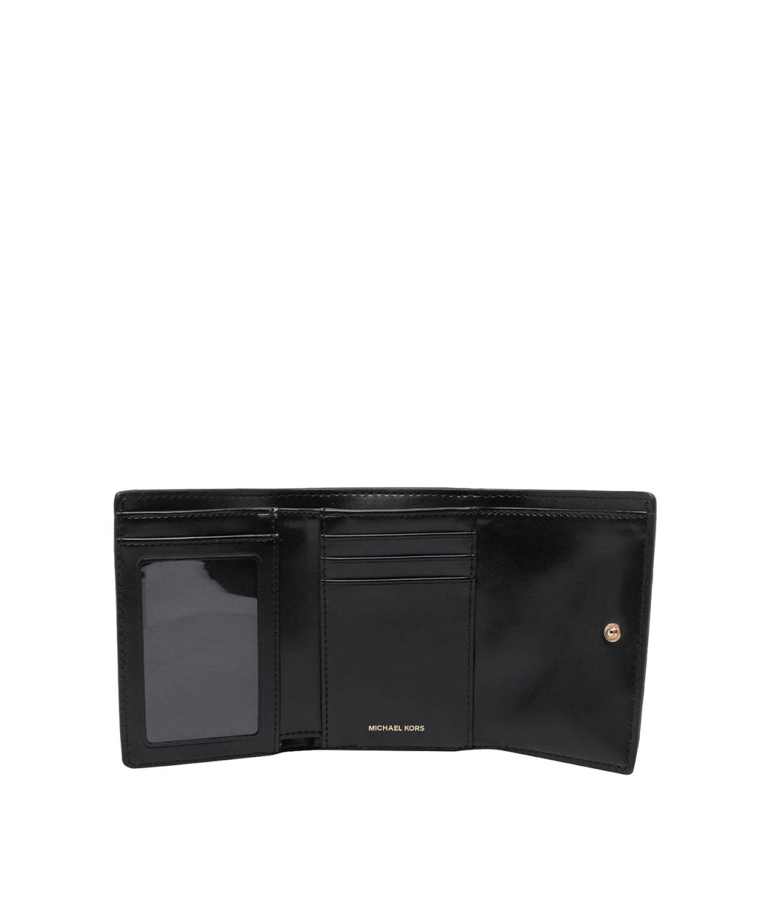 MICHAEL MICHAEL KORS Черный кожаный кошелек, фото 2