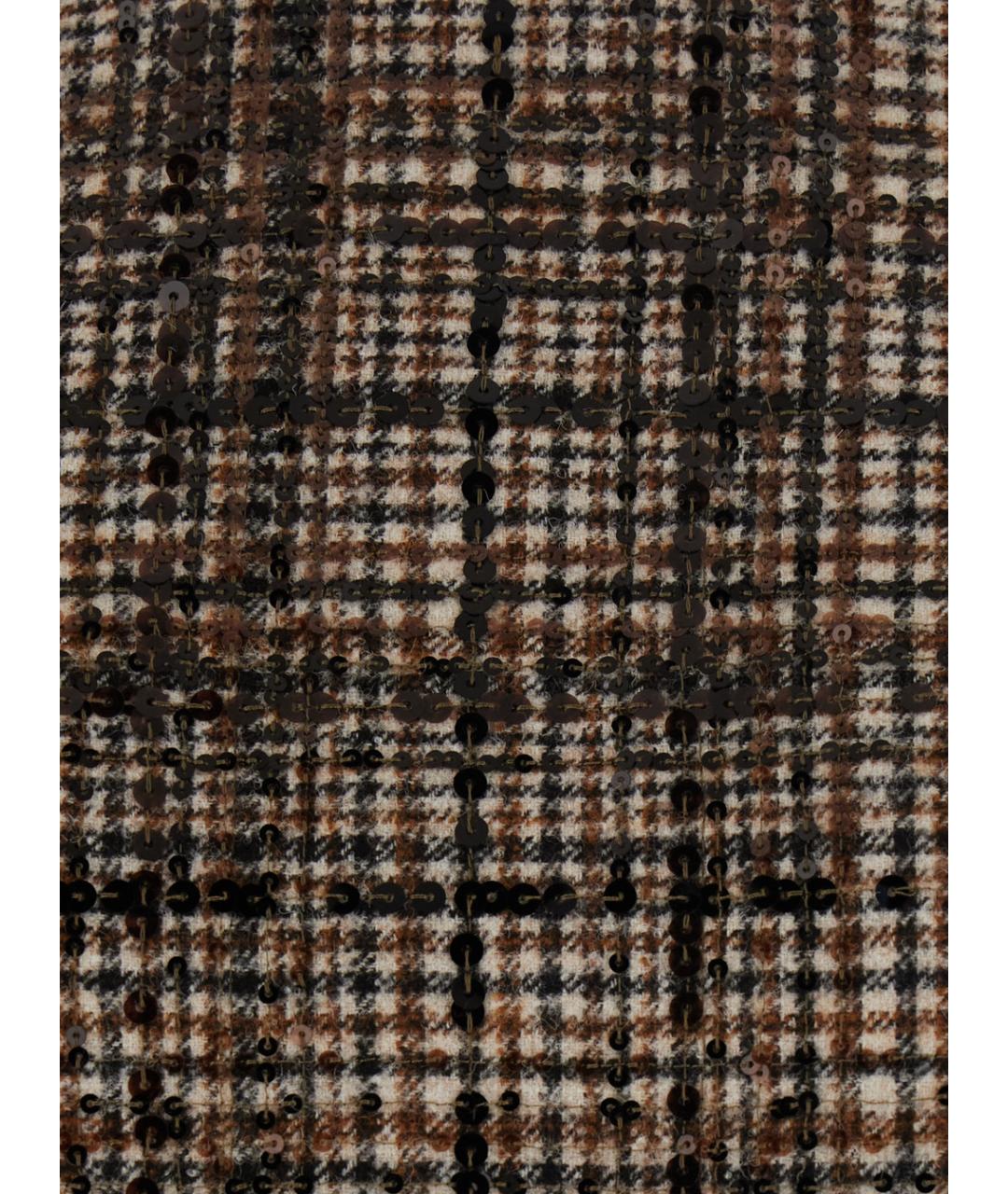 BRUNELLO CUCINELLI Коричневое шерстяное повседневное платье, фото 3