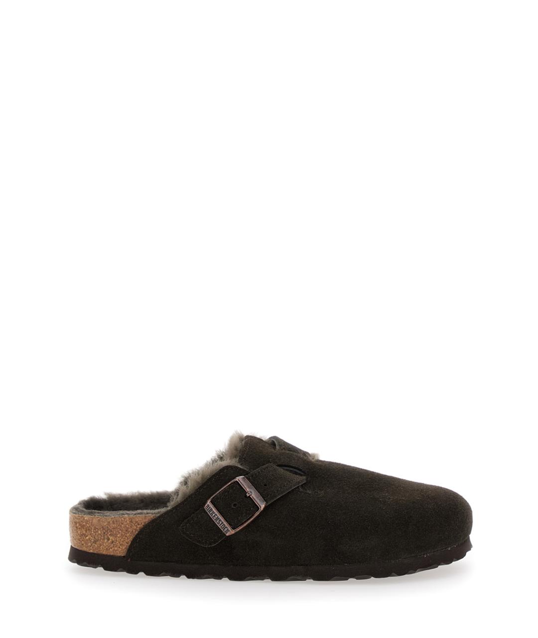 BIRKENSTOCK Коричневые замшевые мюли, фото 1