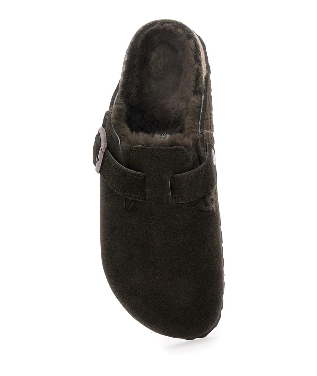 BIRKENSTOCK Коричневые замшевые мюли, фото 4