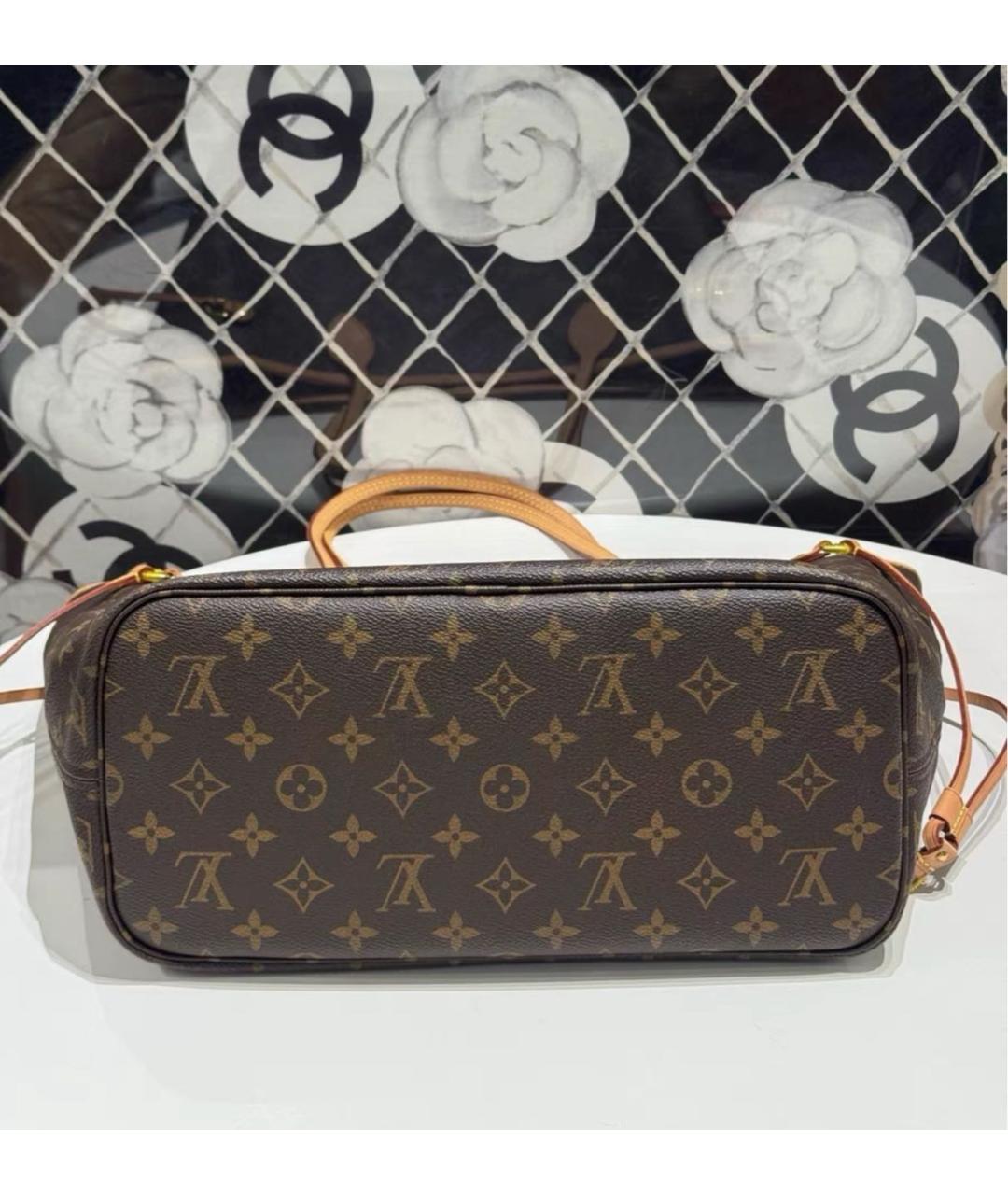 LOUIS VUITTON Коричневая сумка тоут из канвы, фото 6