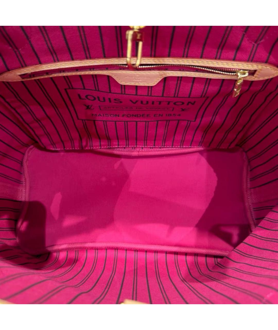 LOUIS VUITTON Коричневая сумка тоут из канвы, фото 5