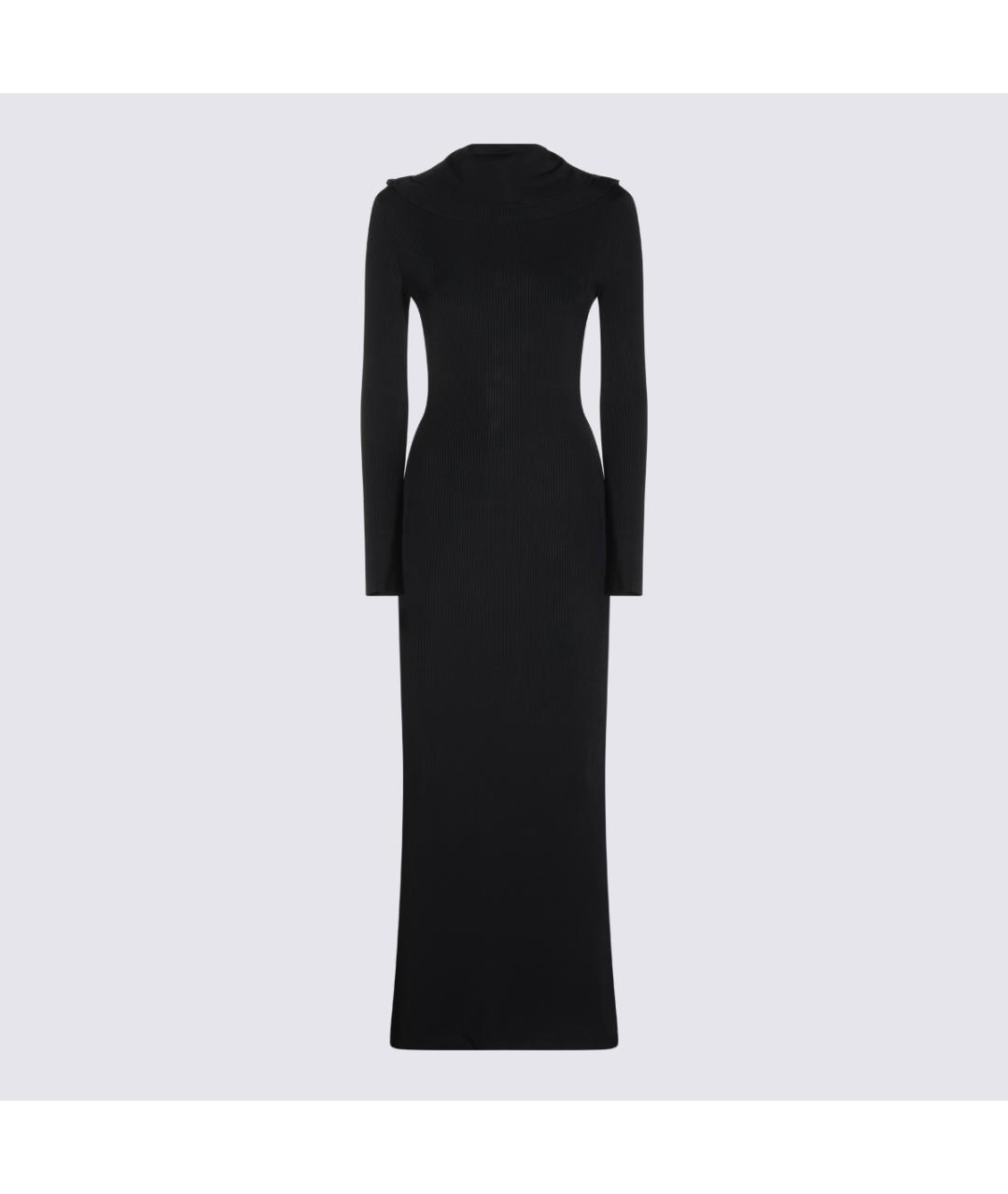 BALENCIAGA Черное вискозное повседневное платье, фото 3