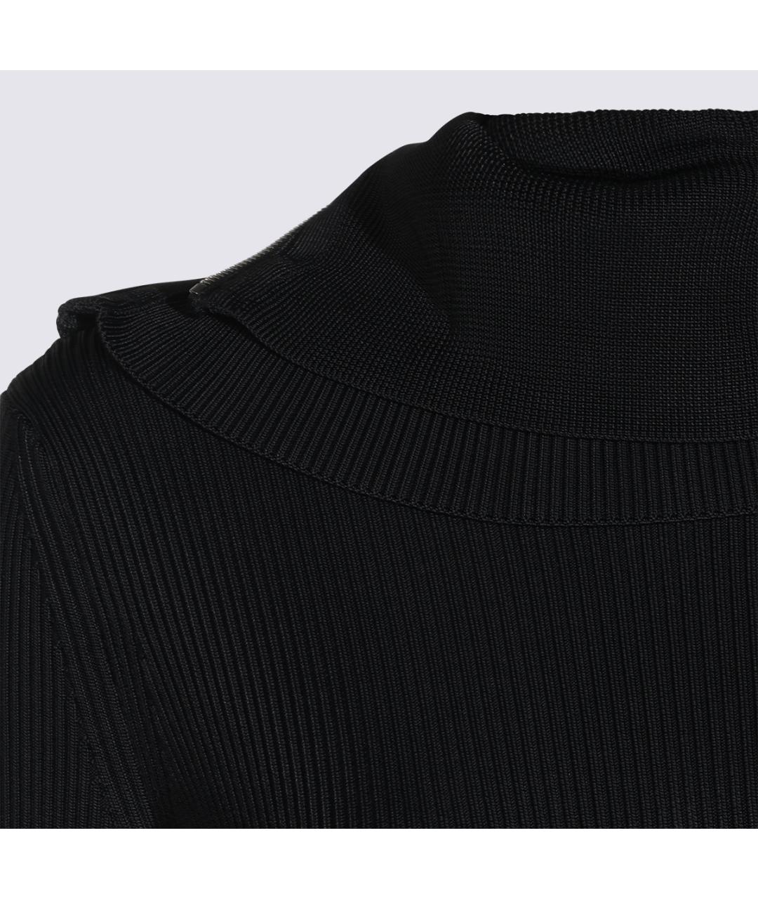 BALENCIAGA Черное вискозное повседневное платье, фото 4