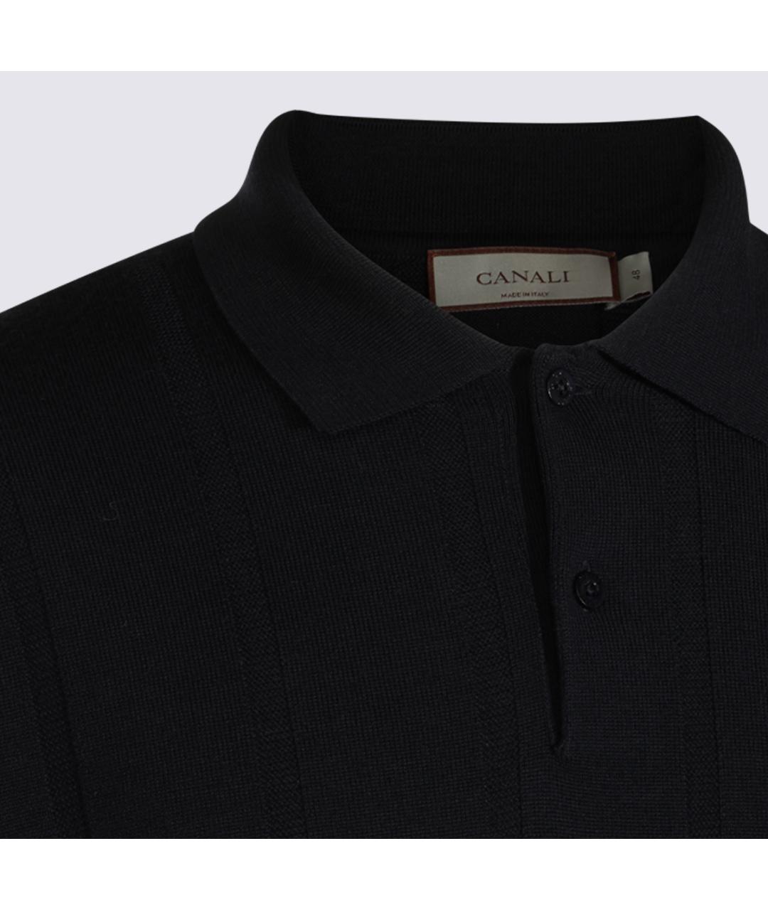 CANALI Темно-синий шерстяной джемпер / свитер, фото 4