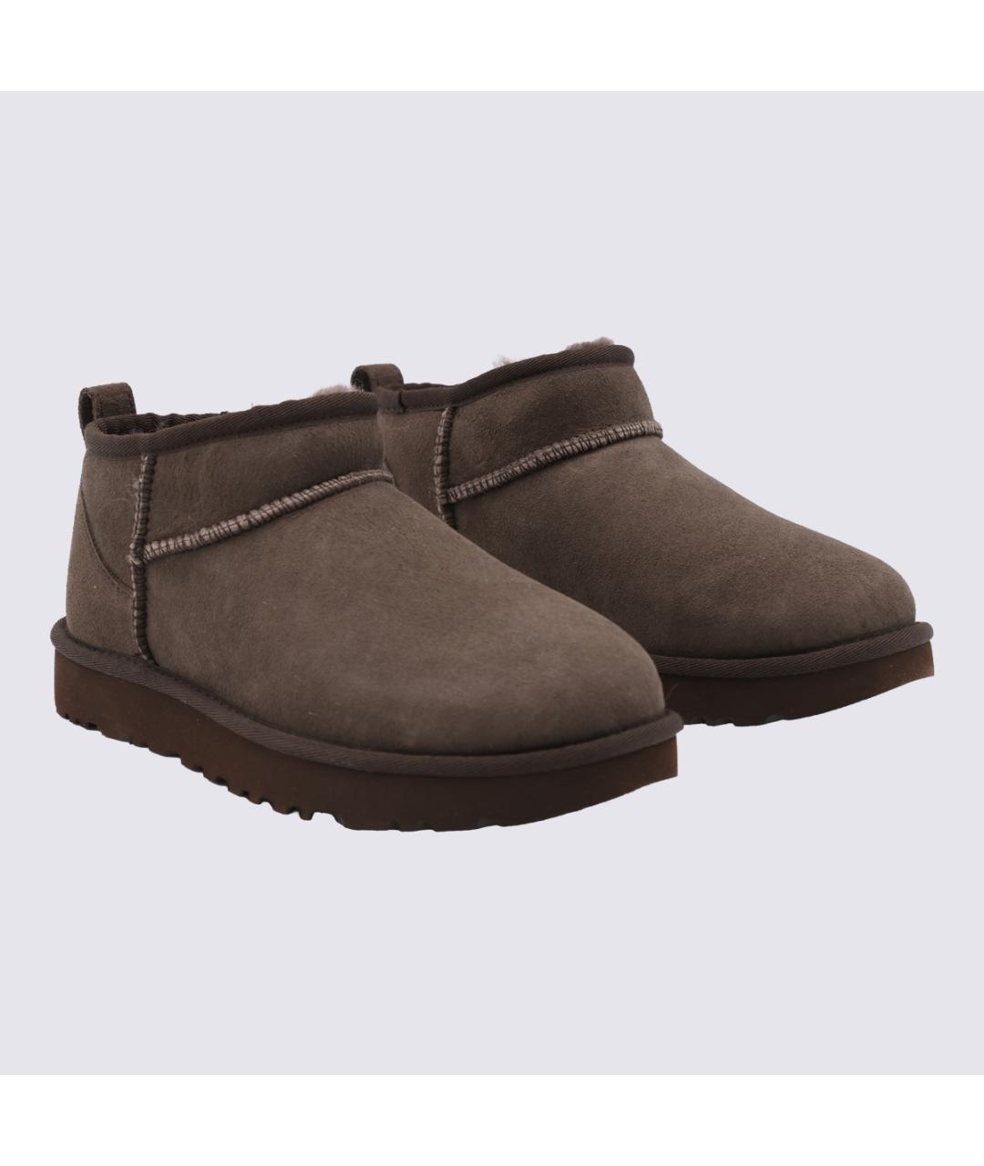 UGG Коричневые замшевые полусапоги, фото 2
