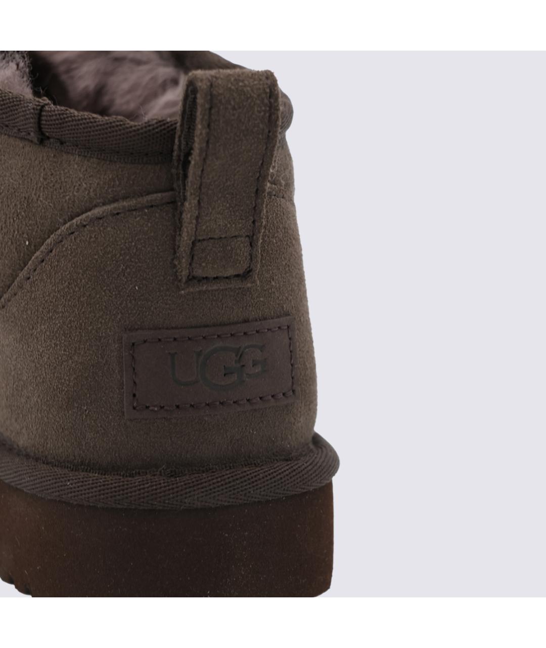 UGG Коричневые замшевые полусапоги, фото 4