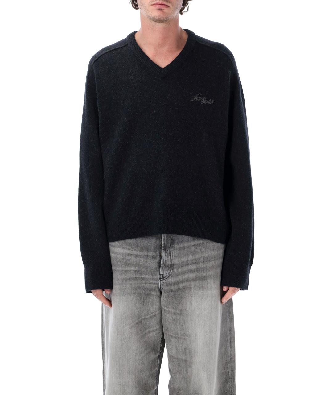 ACNE STUDIOS Черный шерстяной джемпер / свитер, фото 1