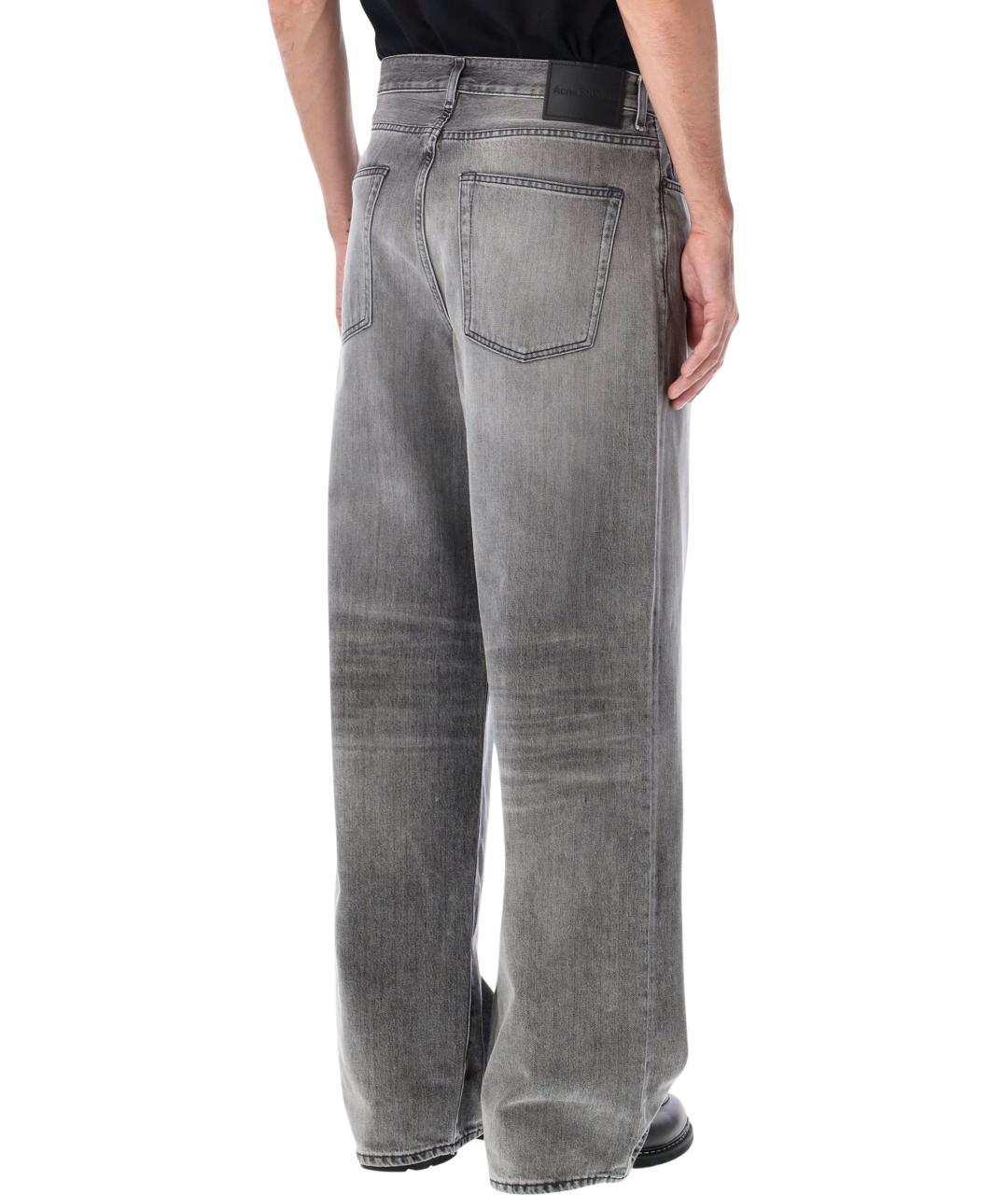 ACNE STUDIOS Серые хлопковые прямые джинсы, фото 2